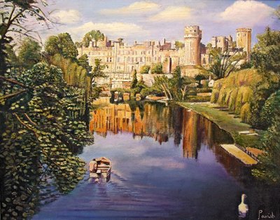 Warwick Castle by Kevin Guild of Railway Artist Parrish